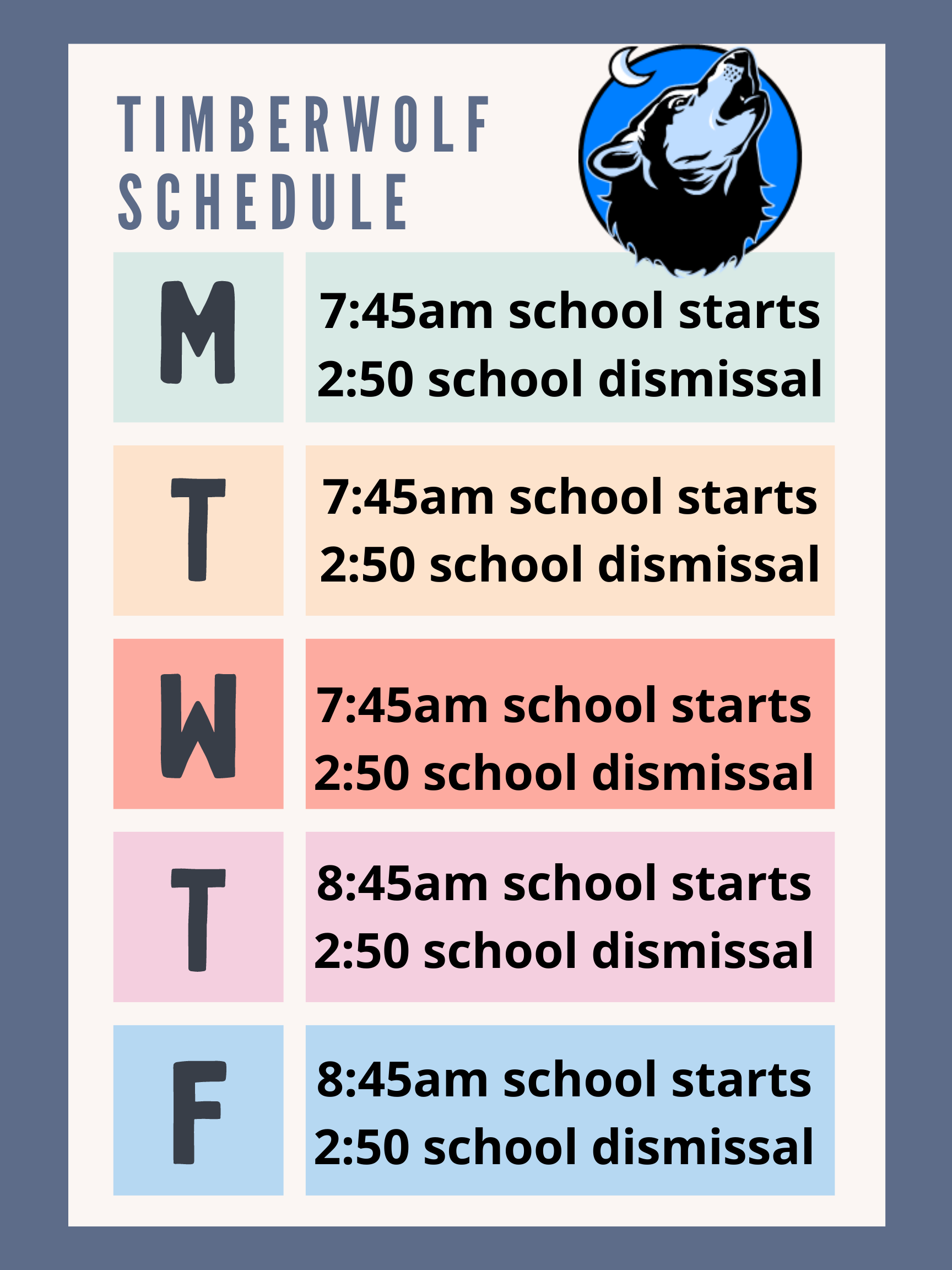 20242025 Bell Schedule Tobe Turpen Elementary School